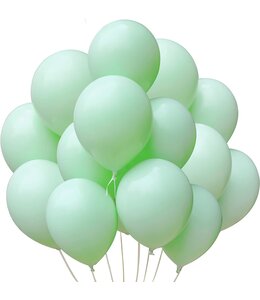 Afrah Toys 11 Inch Latex Balloons 6/pk-Pastel Mint