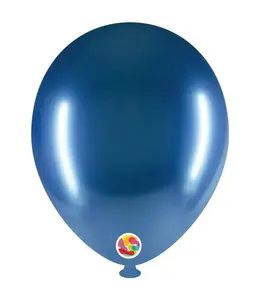 Balloonia 12 Inch  Latex Chrome Balloons 50ct-Blue