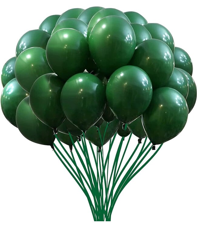 Feng Che Feng Che 12 Inch Latex Balloons 100ct-Hunter Green
