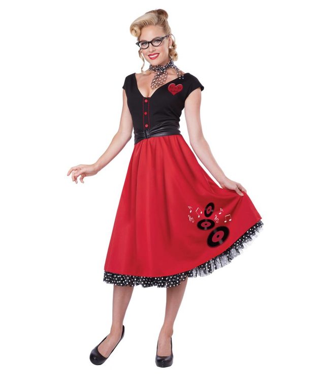 California Costumes Adult Women Rock N Roll Sweetheart Comstume