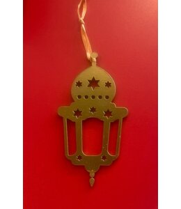 Mini  Acrylic Ornaments 10cm Set of 3 Lanterns-Gold