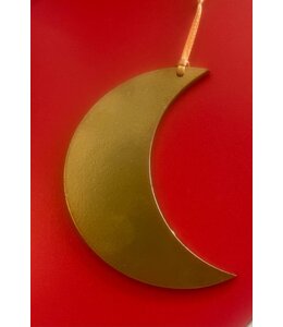 Mini Acrylic Ornaments 10cm Moon & Star-Gold