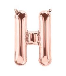 Party Balloon 16 Inch Airfill Balloon Letter H Rose Gold