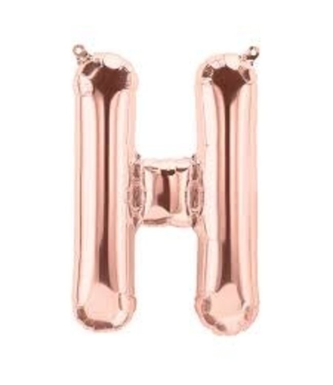 Party Balloon 16 Inch Airfill Balloon Letter H Rose Gold