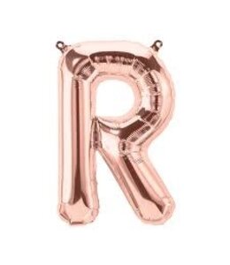 Party Balloon 16 Inch Airfill Balloon Letter R Rose Gold