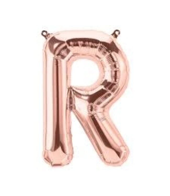 Party Balloon 16 Inch Airfill Balloon Letter R Rose Gold