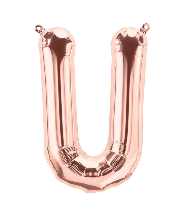 North Star Balloons 16 Inch Air Fill Balloon Letter Rose Gold - U
