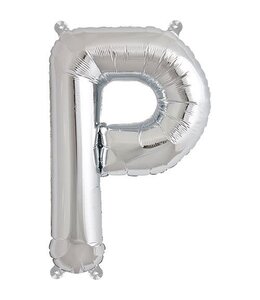 Ginger ray 16 Inch Airfill Balloon Letter P SIlver