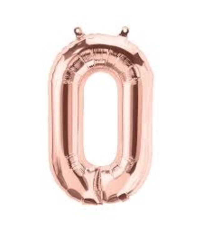 North Star Balloons 16 Inch Air Fill Letter O Rose Gold