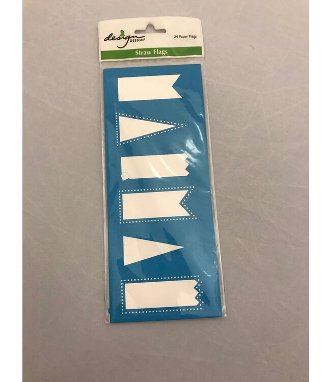 Design Design Straw Flags Blue