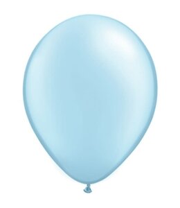 Qualatex 11 Inch Qualatex Pearl Latex Balloons 100 ct-Light Blue