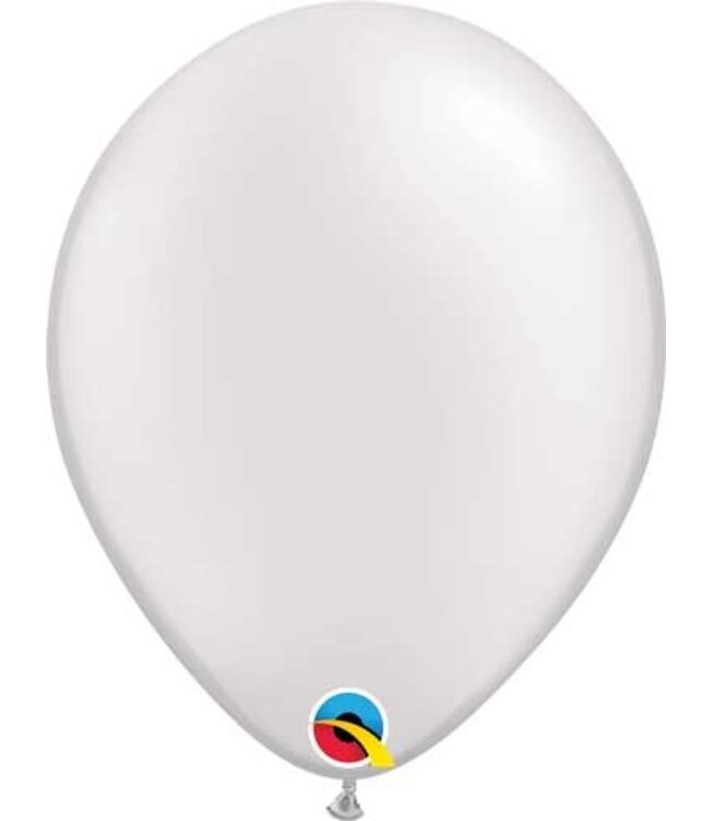 Qualatex 11 Inch Qualatex Pearl Latex Balloons 100ct-White