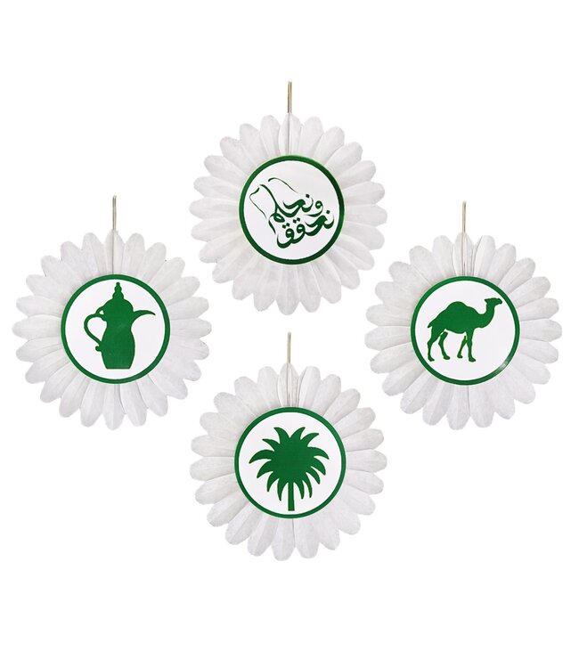 National Day 94 Mini Fan Decoration 5/pk