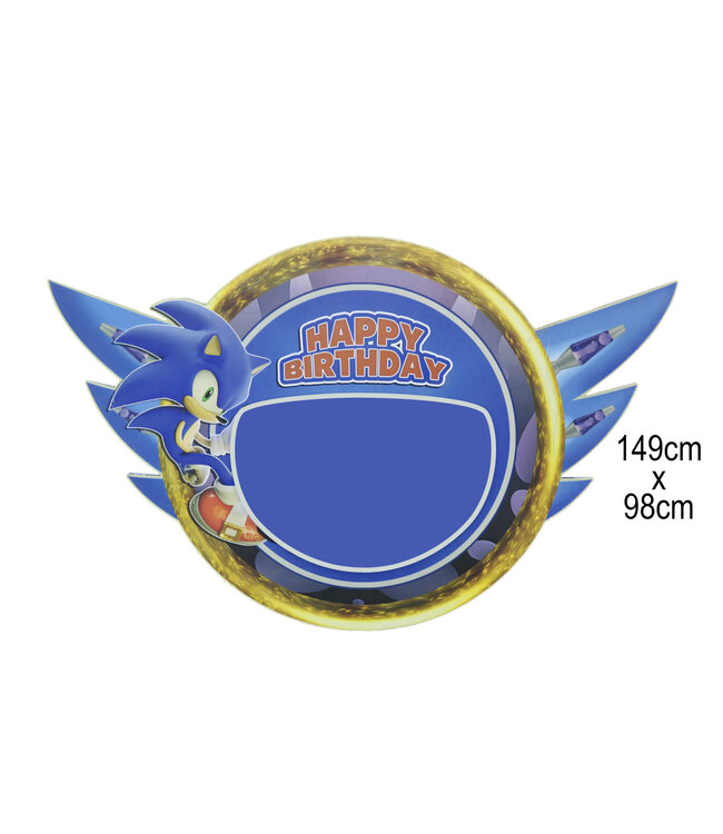 Banner Happy Birthday Sonic (149x98) cm
