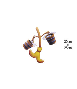 Character Cut Out Mop & Bucket Beauty & the Beast (30x25) cm