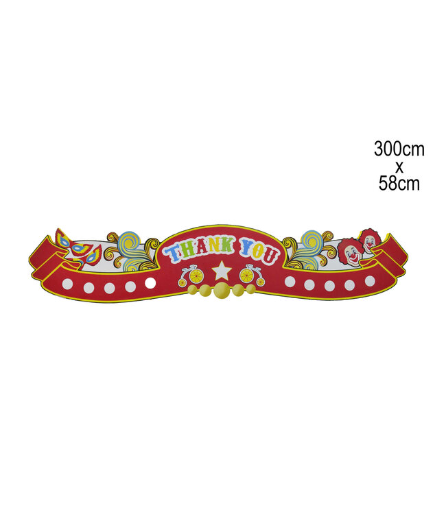 Banner Thank You Circus (300x58) cm