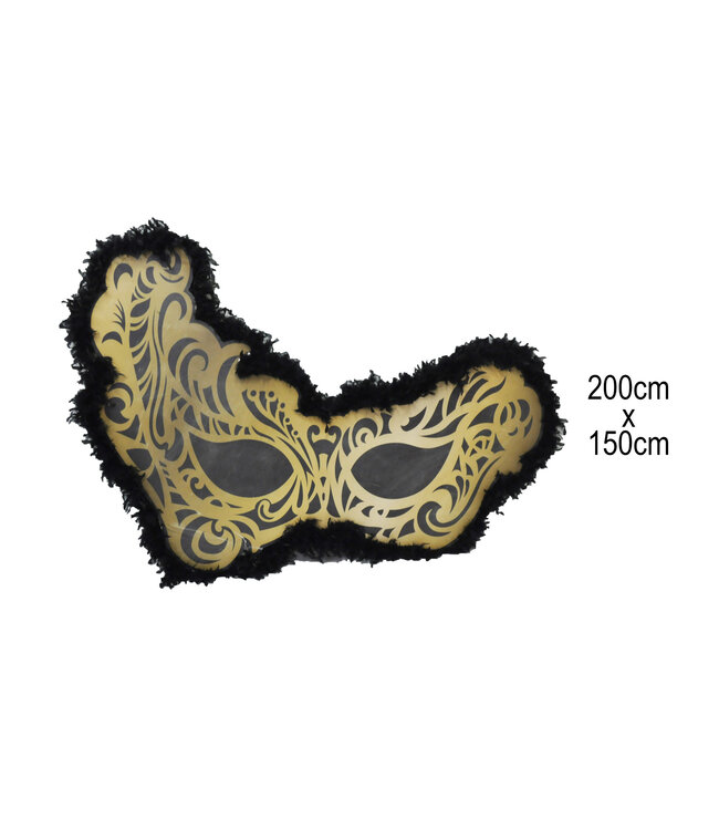 Banner Die Cut Masquerade Feather border (200x150) cm