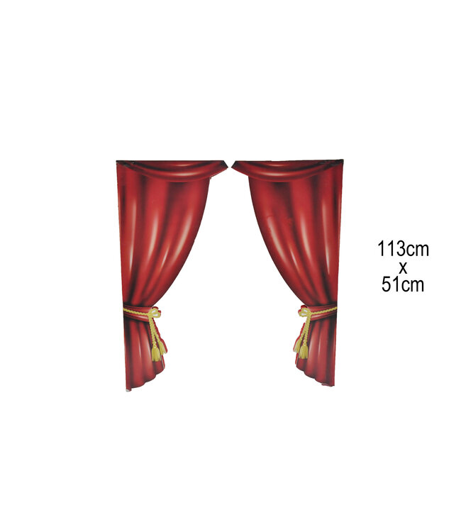 Cut Out Red Corner Curtain (113x51) cm