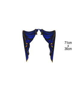 Cut Out Blue Corner Curtain (71x36) cm