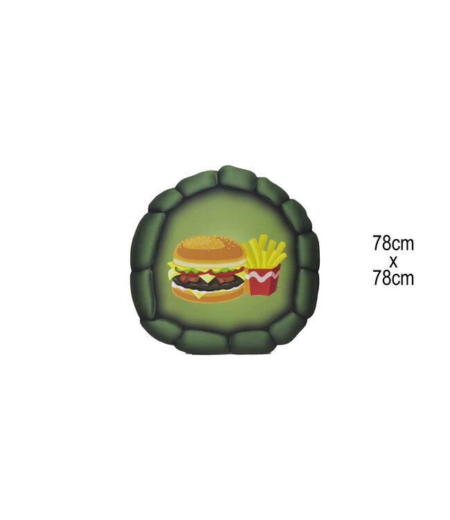 Signage Burger and Fries Ninja Turtle (78x78) cm