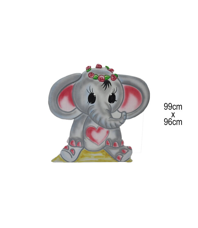 Girl Elephant Die Cut Standee (99x96) cm