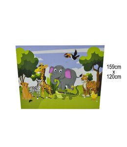 Jungle Animals Trapezoid Backdrop (159x120) cm