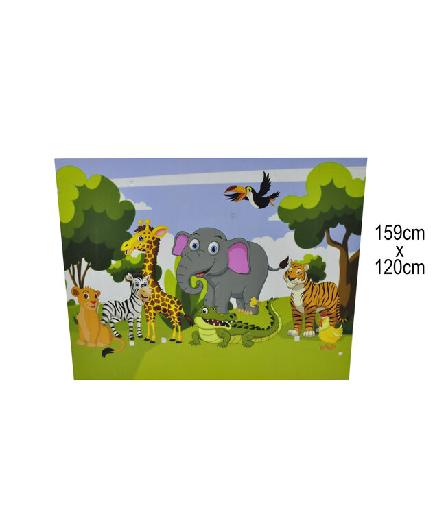 Jungle Animals Trapezoid Backdrop (159x120) cm