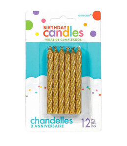 Amscan Inc. Large Spiral Candles - Gold