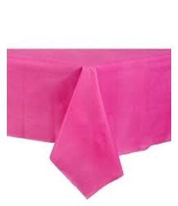 Amscan Inc. 54" x 108" Plastic Table Cover - Bright Pink