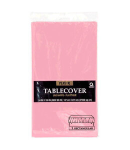 Amscan Inc. 54" x 108" Plastic Table Cover - New Pink