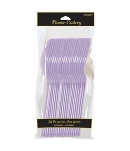 Amscan Inc. Plastic Spoons, Mid Ct. - Lavender