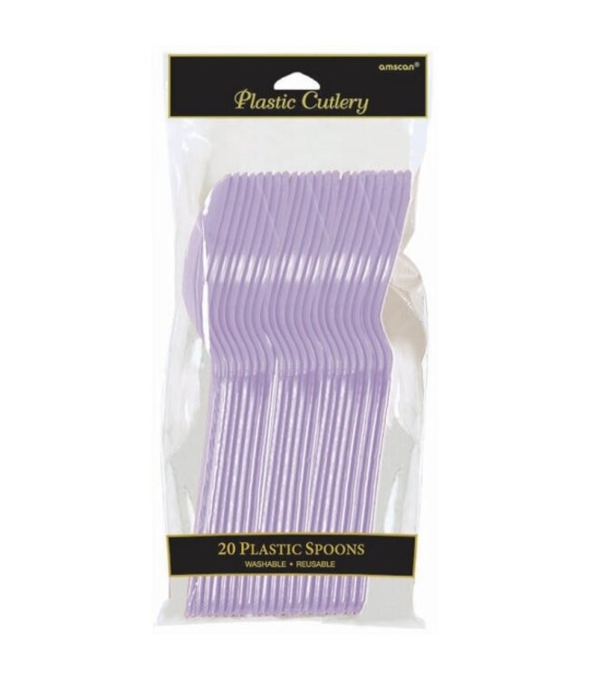 Amscan Inc. Plastic Spoons, Mid Ct. - Lavender