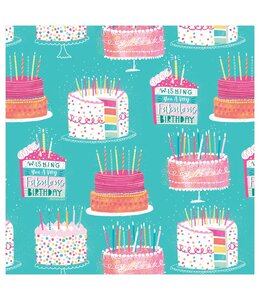Amscan Inc. All Over Cakes Jumbo Gift Wrap