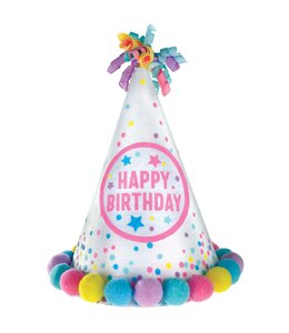 Amscan Inc. Pastel Party Pom Pom Cone Hat