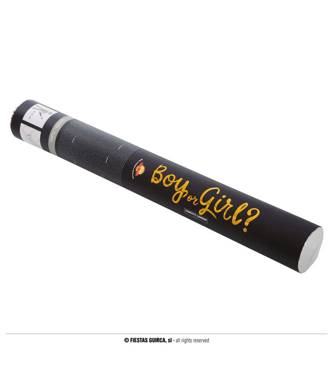 Fiestas Guirca 40Cm Paper Confetti Cannon Boy Or Girl-Pink