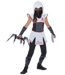 California Costumes Fearless Ninja  Girls Costume-White