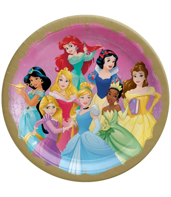Amscan Inc. Disney Princesses 7 Inch Round Plates 8/pk