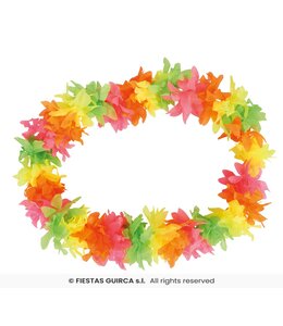 Fiestas Guirca Multicolored Fluorescent Hawaiian Necklace