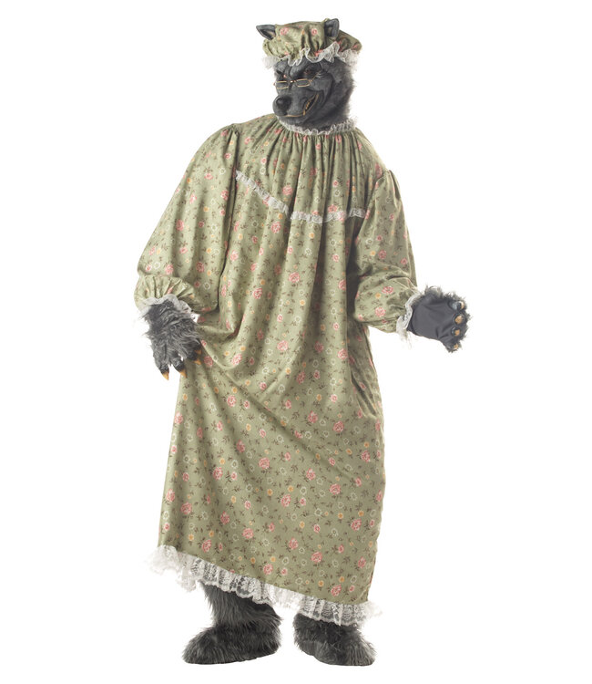 California Costumes Wolf Granny OS/Adult