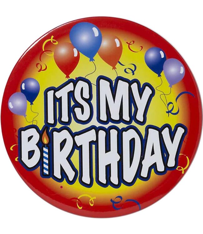 Rubies Costumes Birthday Jumbo Button Pin My Bday Red