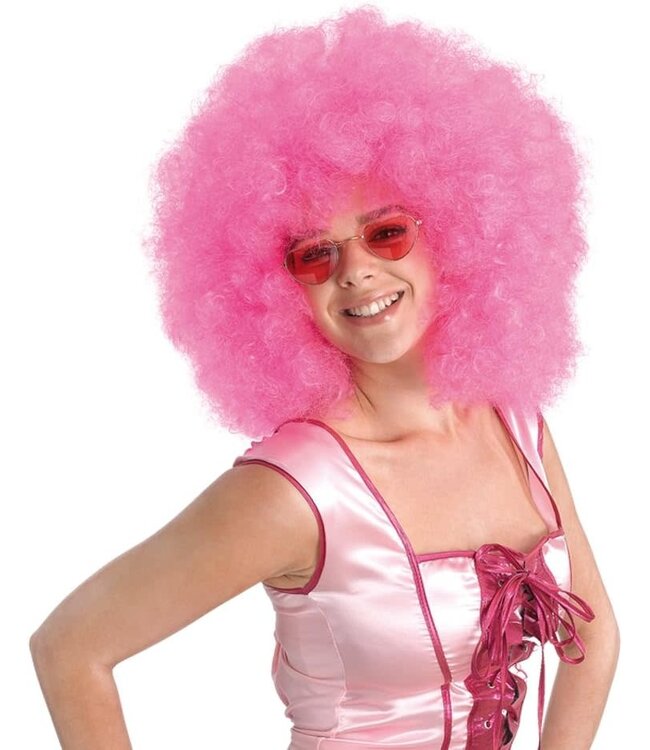 Rubies Costumes Afro Wig Pink Mega