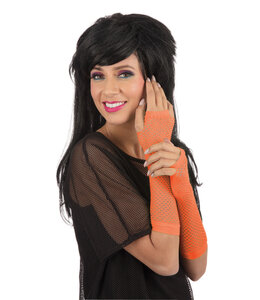 Rubies Costumes Gloves Fingerless Fishnet-Orange