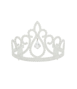 Rubies Costumes Tiara White Glitter & Diamond Pendant