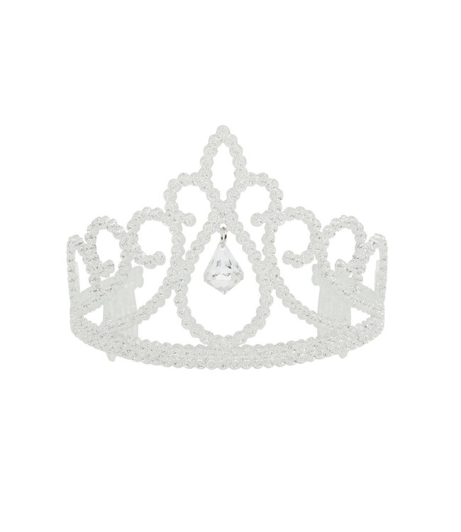 Rubies Costumes Tiara White Glitter & Diamond Pendant