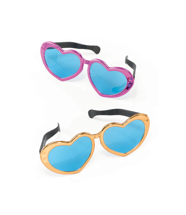 Rubies Costumes Jumbo Metallic Heart Sunglasses