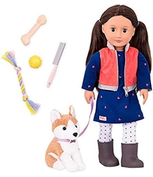 Doll W/ Pet Dog-Leslie