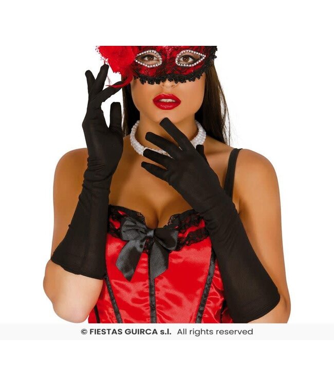 Fiestas Guirca Black Gloves 42 cm