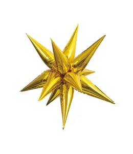 12 Point Star Burst Balloon-Gold