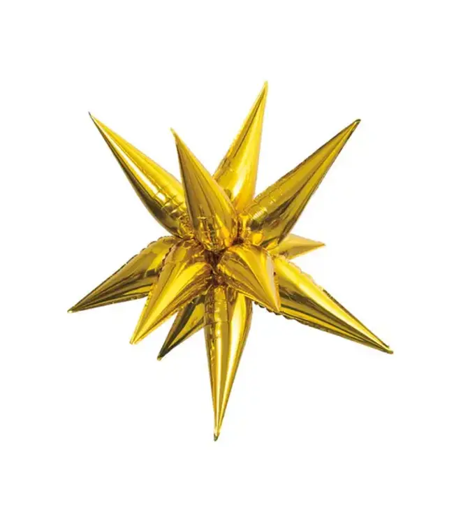 12 Point Star Burst Balloon-Gold