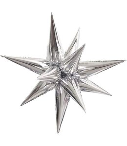 12 Point Star Burst Balloon-Silver